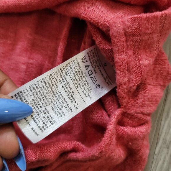 Banana Republic Pink Turtleneck Women's Drop Shoulder Longsleeve Top | Size M - Picture 4 of 7